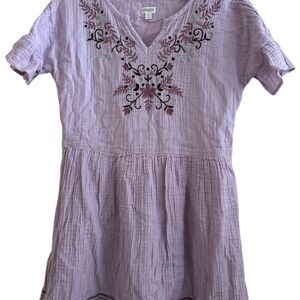 Gymboree Purple Embroidered Relaxed Tunic